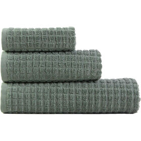 Conjunto 3 Toalhas 450 g/M2 Lotus Verde Kasa 1 Un