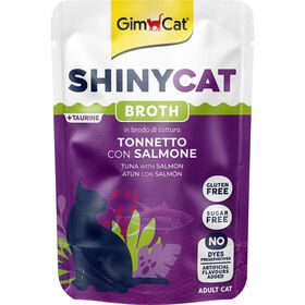 Snack Para Gato Shiny Atum E Salmão Saquetas Gimcat 70 g