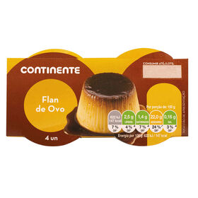 Pudim Flan Ovos Continente 400 gr (4 Un)