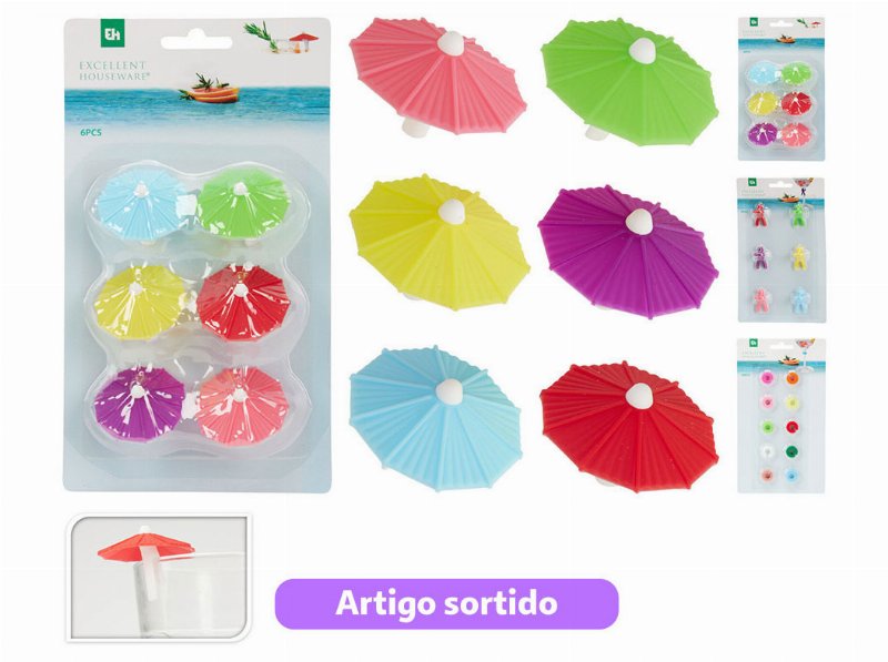 Marcador Copos Pvc/Silicone Modelos Sortidos