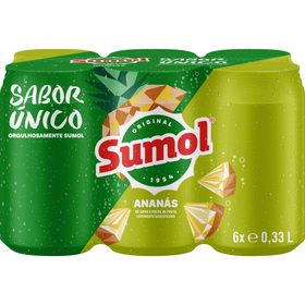 Refrigerante Em Lata Com Gás Ananás Sumol 6 X 33 cl