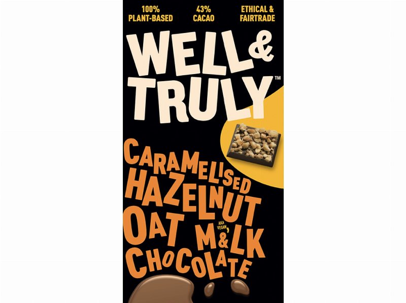 Chocolate Vegan Well&Truly Leite Aveia Avelãs E Caramelo 90 g