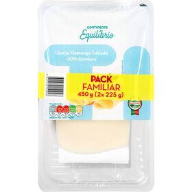 Queijo Flamengo Light Fatiado Continente Equilíbrio
