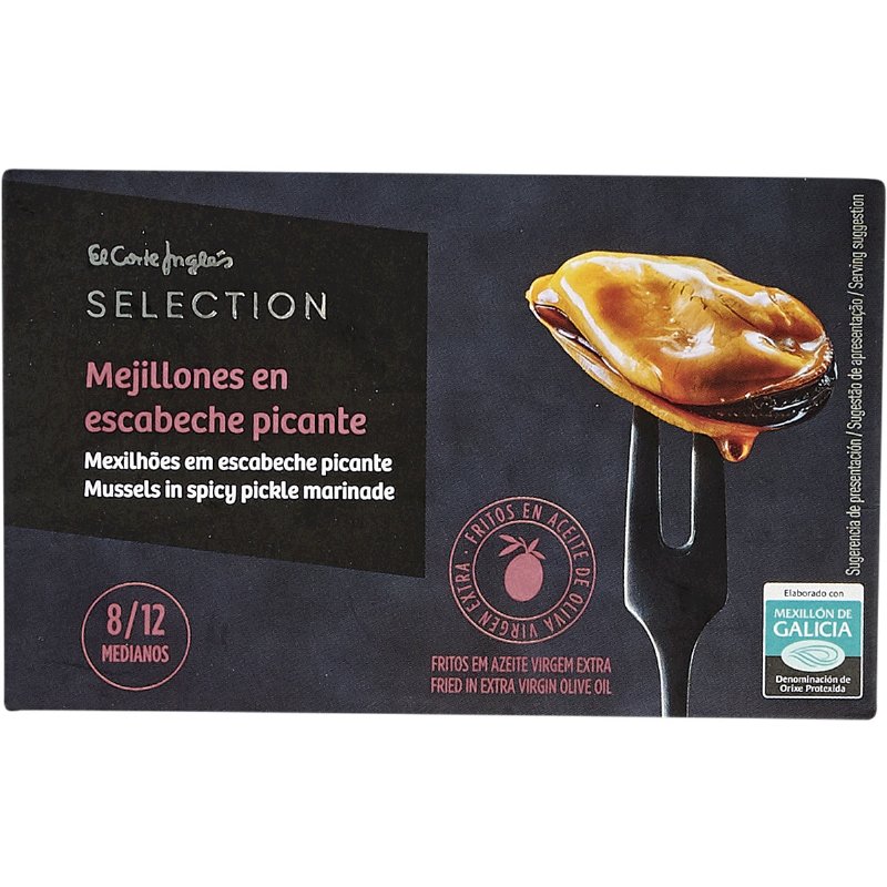 Mexilhões Em Escabeche Picante 8/12 Unidades 69 g