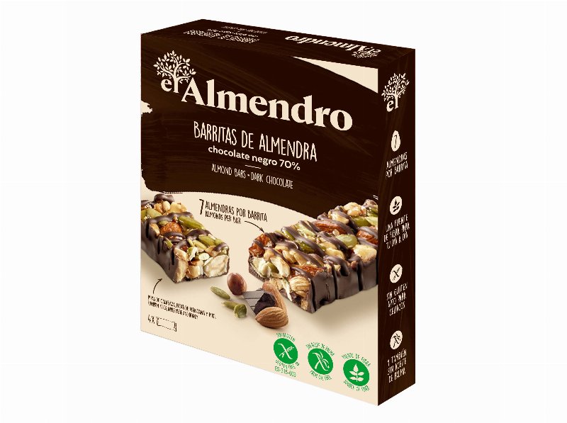 Barras De Cereais El Almendro Chocolate Negro 70% 100 g