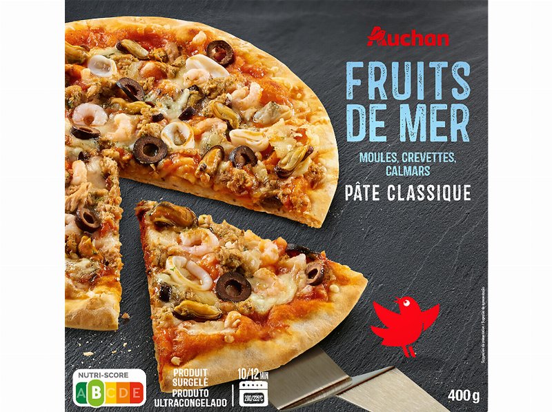 Pizza Auchan Massa Clássica Frutos Do Mar 400 g