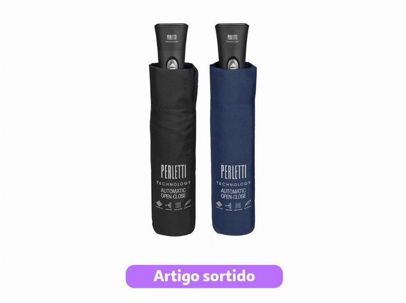 Guarda-Chuva Homem Curto Perletti Automático Cores Sortidas
