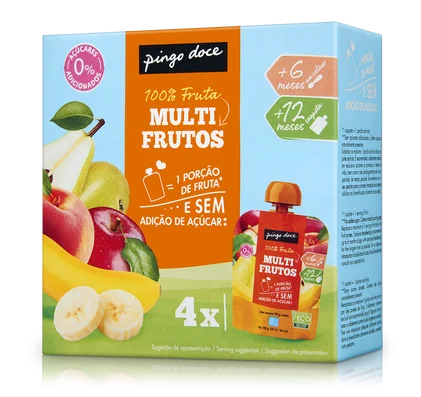 Bolsa De Fruta Multifrutos Pack 4 Pingo Doce 0.36Kg
