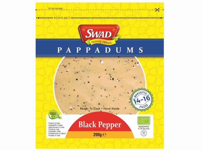 Pappadum Swad De Pimenta Preta 200 g