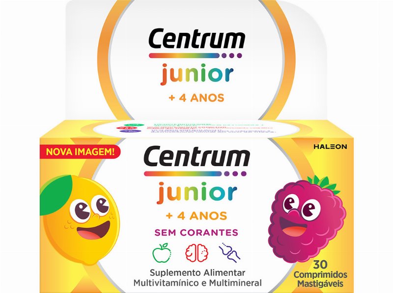 Suplemento Centrum Júnior 30 Comprimidos Mastigáveis