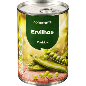 Ervilhas Cozidas Lata Sem Glúten Continente 420 gr (Peso Escorrido 260 gr)