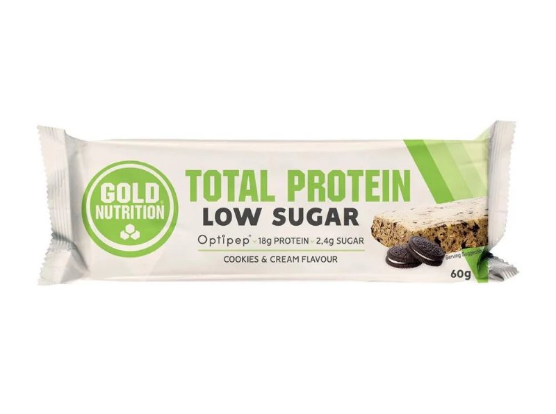 Protein Bar Low Sugar Cookies & Cream Gold Nutrition 60 g