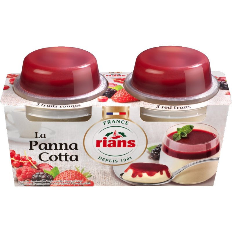 Panna Cotta De 5 Frutos Vermelhos Pack 2 240 g