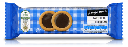 Bolachas Tarteletes Com Chocolate Pingo Doce 0.091Kg