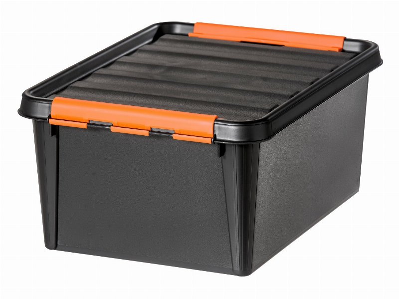 Caixa Plástica Arrumação Orthex Preto 40X30X19Cm 14 l