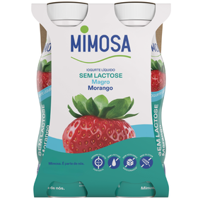 Iogurte Líquido Magro Morango Sem Lactose Mimosa 604 gr (4 Un)