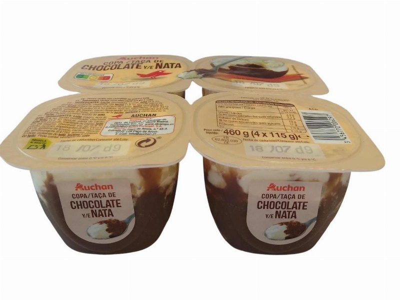 Creme Liégeois Auchan Chocolate E Nata 4X115 g