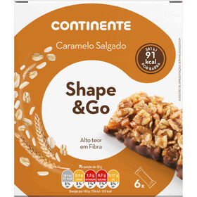 Barras De Cereais Caramelo Salgado Shape & Go Continente 129 gr (6 Un)