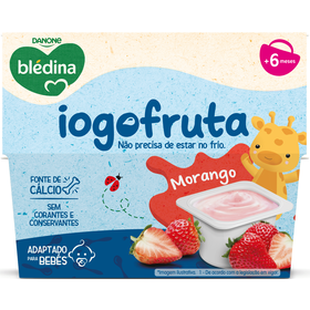 Iogofruta Morango +6M Blédina 4 X 95 gr