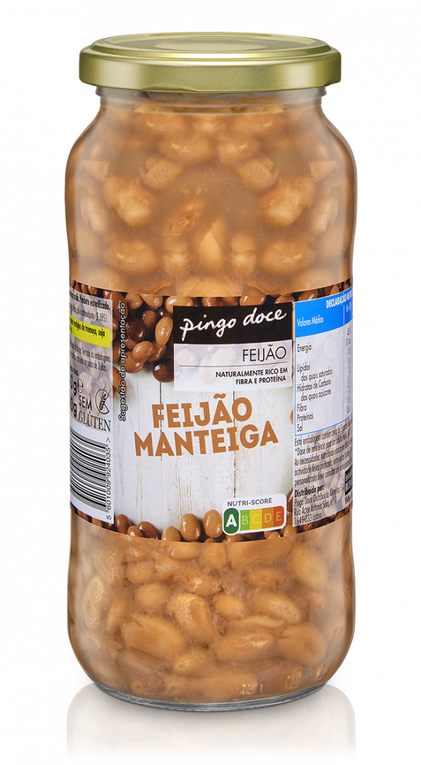 Feijão Manteiga Cozido Em Frasco Pingo Doce 0.4Kg
