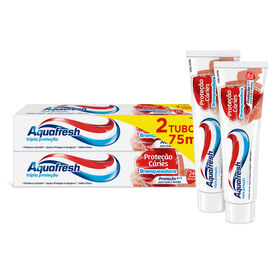 Pasta De Dentes Proteção Cáries Branqueadora Aquafresh 2 X 75 ml