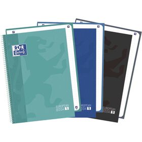 Conjunto 3 Cadernos Espiral A4 Pautado Europeanbook Oxford