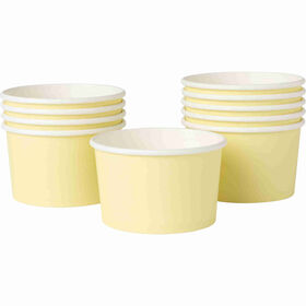Conjunto 10 Taças 250 ml Papel Soft Amarelo Kasa