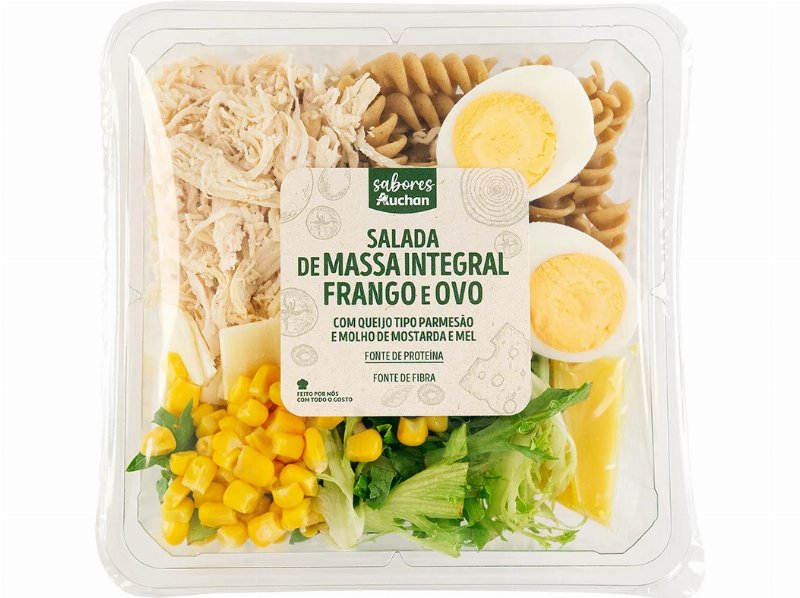 Salada De Massa Integral Frango E Ovo Sabores Auchan 320 g