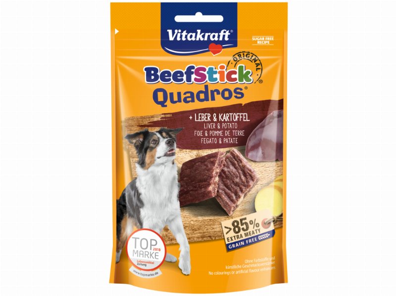 Snacks Para Cão Vitakraft Beef Stick Quadros Com Figado E Batata 70 g