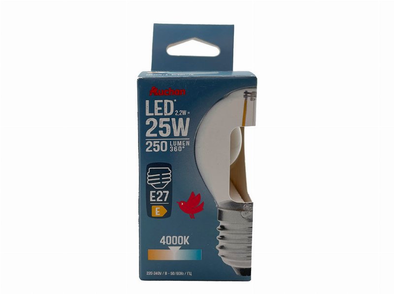 Lâmpada Led Esférica Auchan E27 25W Luz Branca Clara