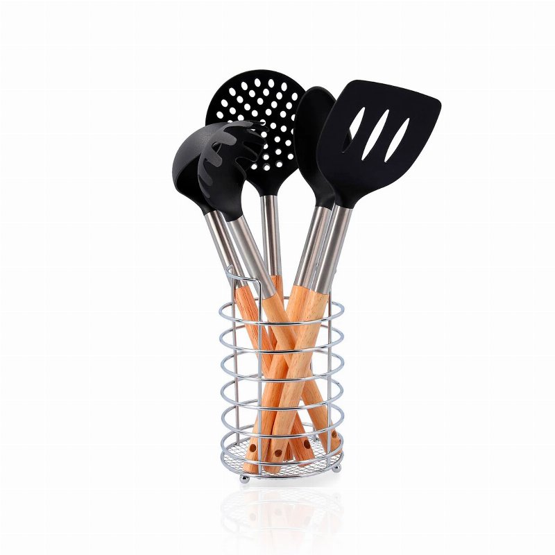 Quid Set 5 Utensílios Cozinha Com Cesto Baobab