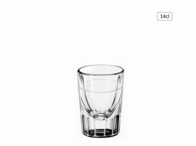Copo Whisky Fluted Lined Vidro 14 cl
