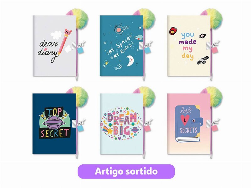Diário Motivacional Do Art Com Caneta Modelos Sortidos