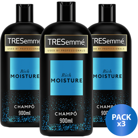 Champô Rich Moisture Tresemmé 3 X 900 ml