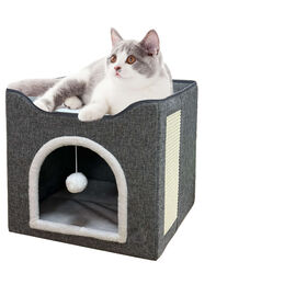 Arranhador Para Gato Casa Cinza Lupi Linx 1 Un