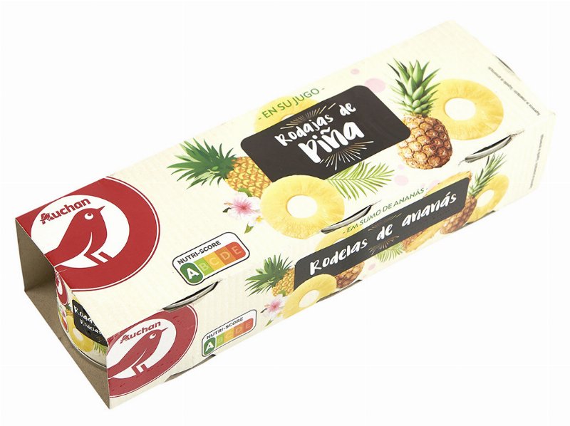 Ananás Rodelas Auchan Em Sumo Natural 3X 140 g