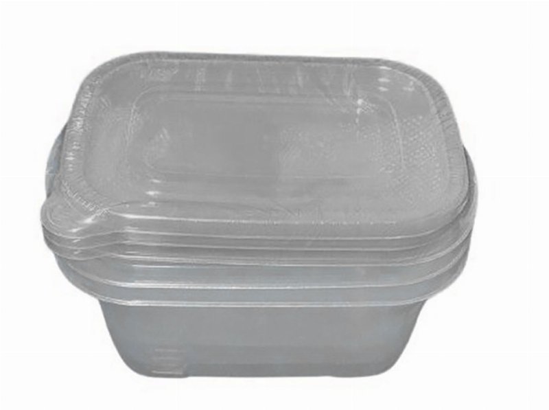 Conjunto 3 Caixas Plástico Actuel Cinzento 1 l