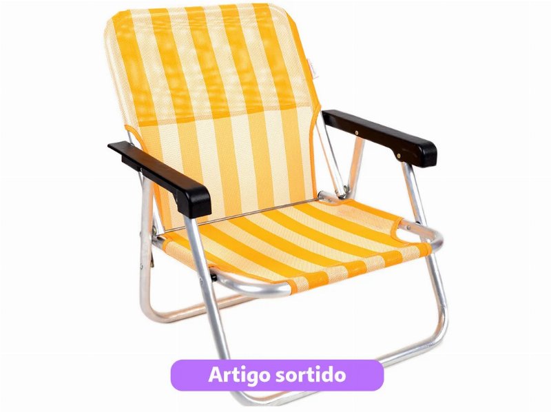 Cadeira De Praia Corsega Em Aluminio Cores Sortidas