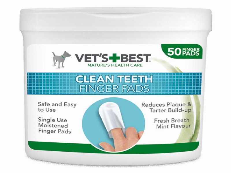 Toalhitas Vet's+Best Para Limpeza De Dentes 50 Unidades