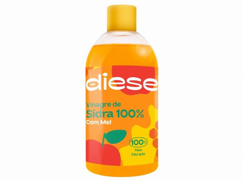 Vinagre De Sidra Diese Não Filtrado Com Mel 500 ml