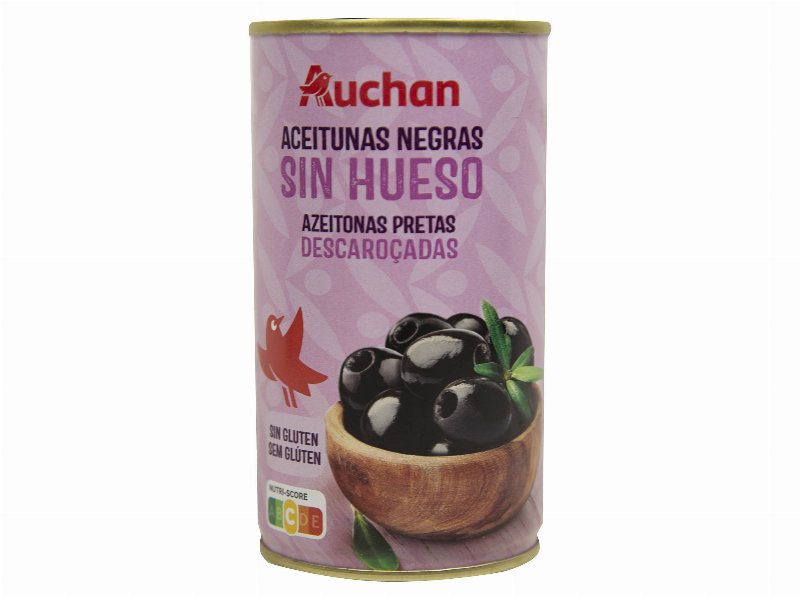 Azeitona Preta Auchan Sem Caroço Em Lata 350(150)G