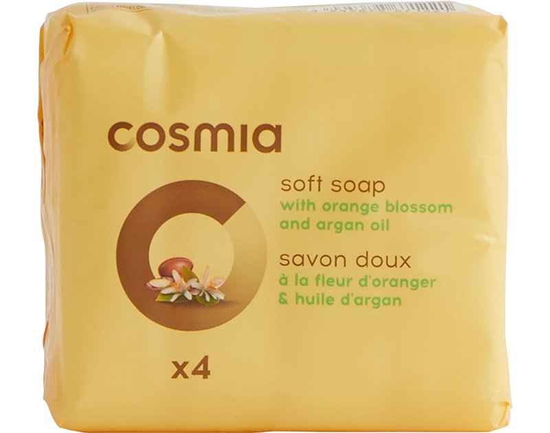 Sabonete Cosmia Laranjeira Óleo Argão 360 g 4Un
