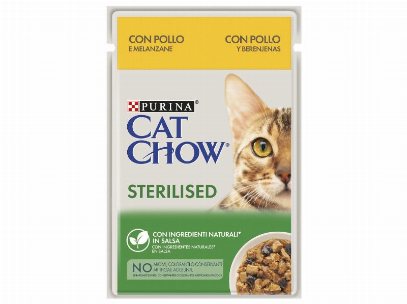 Comida Húmida Para Gato Cat Chow Esterilizado Com Frango E Beringela 85 g
