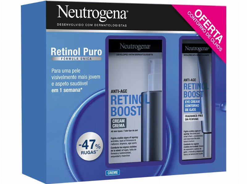 Coffret Neutrogena Retinol Boost 65 ml Creme+Olhos