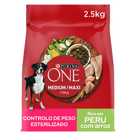 Ração Para Cão Adulto Esterilizado Médio E Maxi Peru E Arroz Purina One 2,5 kg