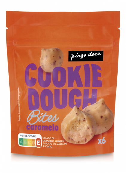Mini Bolas De Gelado Cookie Dough Caramelo Pingo Doce 6Un