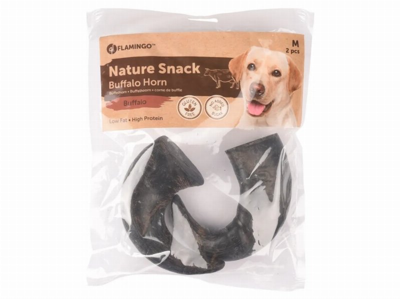 Snack Natural Cão Flamingo Chifre Búfalo Médio 2 Unidades