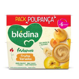 Pack Puré De Fruta Frutos Variados +6M Blédina 8 X 95 gr