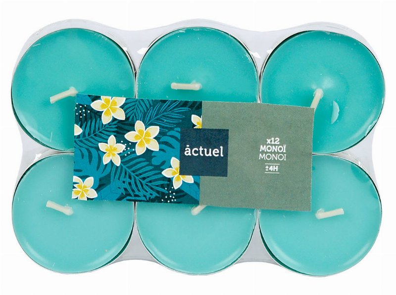Tealights Aromático Actuel Monoi Pack 12 Unidades