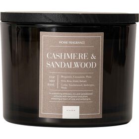 Vela Em Copo Tampa Madeira Escura Cashmere 879 g Kasa
